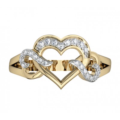 Endearing Diamond Heart Ring 